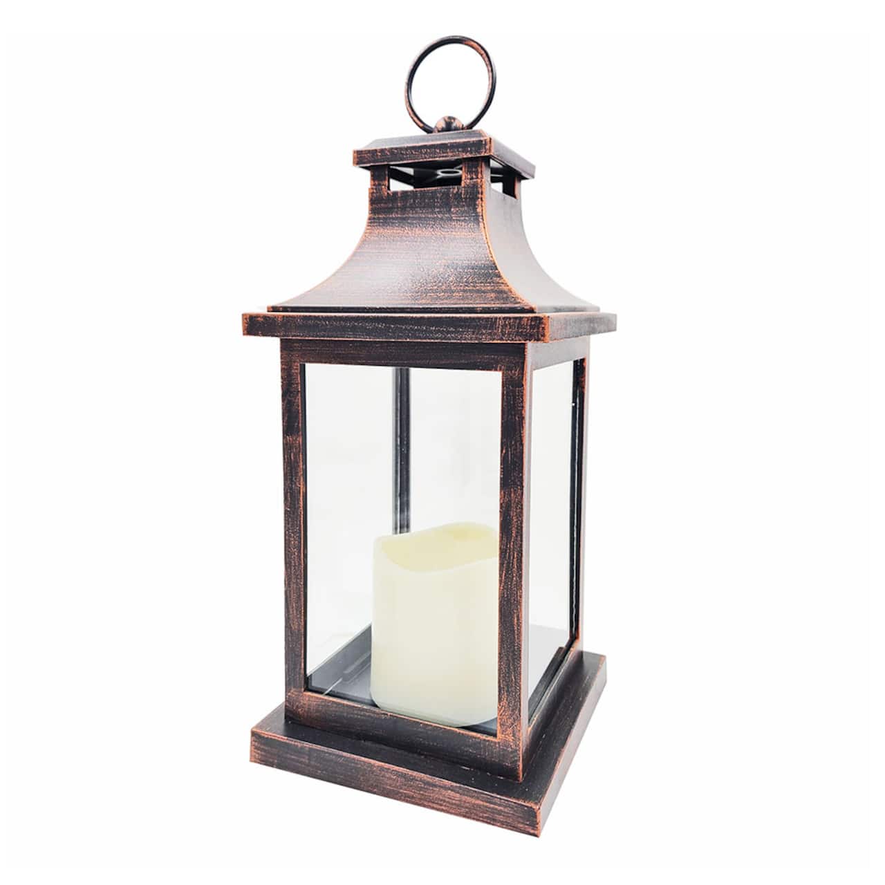 Kate Aspen® Copper Hampton LED Vintage Decorative Lantern